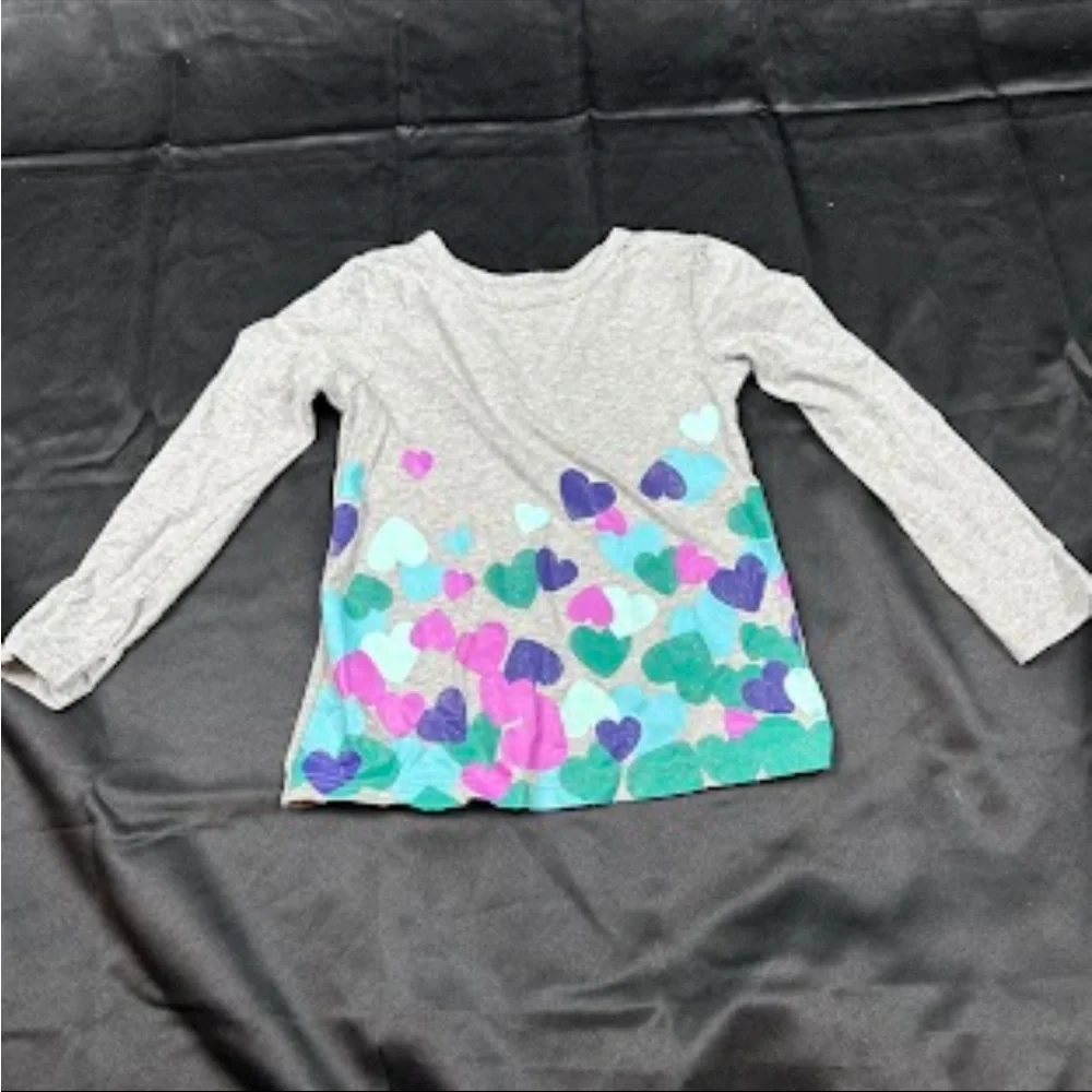 Carter's Gray‎ Long Sleeve Shirt with Colorful Heart Pattern